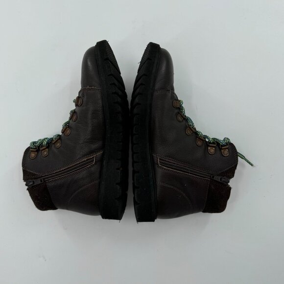 Mini Boden Kids Leather Hiking Boots Size 34 or US 2.5 With Side Zipper - Picture 3 of 15